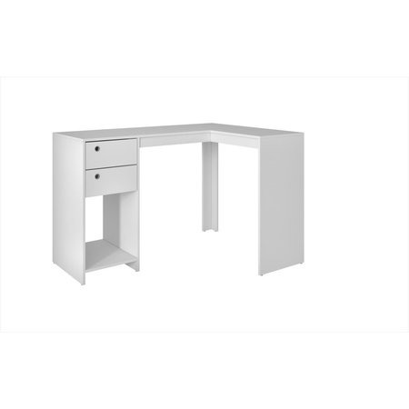 DESIGNED TO FURNISH Accentuations by Modest Palermo Classic L-Shaped Desk with 2 Drawers & 1 Cubby in White DE2543549